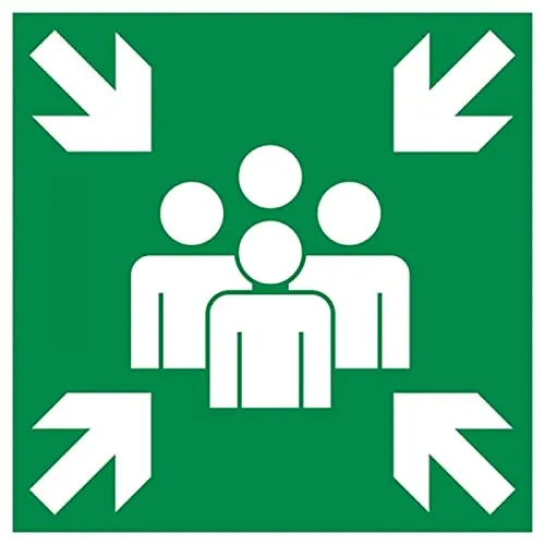 Schild Sammelstelle Sammelplatz 20x20cm