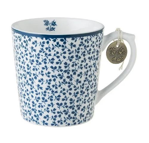 LAURA ASHLEY Tasse Henkelbecher Blueprint Floris (Groß) in blau von LAURA ASHLEY