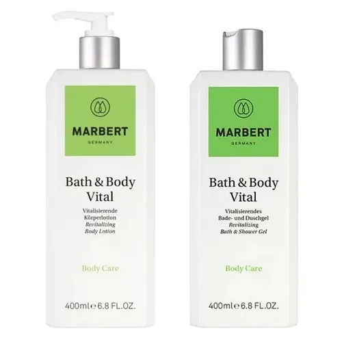 Marbert Bath & Body Vital Körperlotion & Duschgel Set, je 400 ml - Entdecken Sie die perfekte Kombination aus Körperlotion und Duschgel für ein erfrischendes Pflegeerlebnis. Ideal für alle Hauttypen und in praktischer Standardgröße.