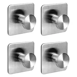 Ambrosya Selbstklebender Handtuchhaken aus Edelstahl - Handtuchhalter für Badezimmer, Küche und WC, rostfrei und einfach ohne Bohren zu montieren. Ideal für eine saubere und moderne Aufbewahrungslösung.