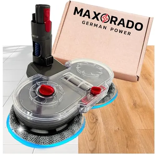Maxorado kompatibel mit Dyson Wischaufsatz Wischdüse Wischmopp V7 V8 V10 V11 V15 Bodendüse (1 x Düse + 2 Pads) Staubsaugerdüse Bodenwischer 2in1