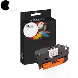 Ampertec P-Touch Band kompatibel zu TZe-231 schwarz auf weiß 12mm / 8m laminiert TZ231AM
