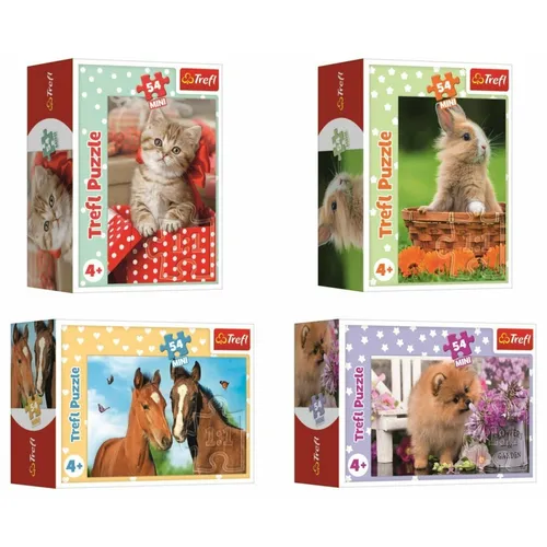 TREFL Display Puzzle Niedliche Tiere 54 Teile (40 Stück)
