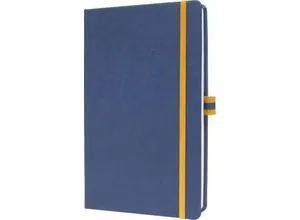 Sigel LS104 Notizbuch linescape - A5, kariert, veganes Hardcover in blau und gelb, 176 Seiten aus nachhaltigem Papier, ideal für umweltbewusste Notizen