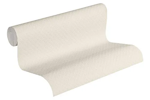 Livingwalls Jette Vliestapete Tapete Uni grafisch 10,05 m x 0,53 m beige grau Made in Germany 373643 37364-3