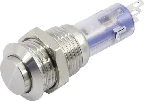 TRU COMPONENTS TC-6647584 LAS4GQH-11Z S - Druckschalter 48 V 2 A, aus Edelstahl mit tastender Funktion für präzise Steuerung