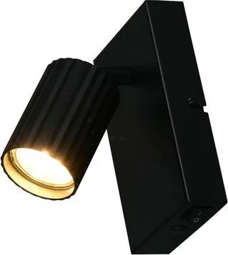 Wandleuchte Wandlampe Schwarz Metall GU10 - 15 cm - Moderne Wandlampe aus matt schwarzem Metall mit drehbarem Spot für gezielte Lichtakzente. Ideal für Schlafzimmer, Flur oder kleine Räume. Flexibel in der Lichtwahl, Leuchtmittel nicht enthalten.