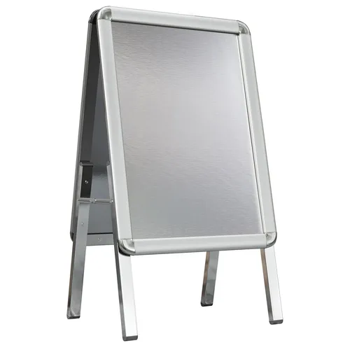 Plakatständer A2 | Doppelseitig | 32mm Aluminium - Werbeartikel für drinnen und draußen, stabiler Aluminiumrahmen mit schlagfester Rückwand und einfacher Transportmöglichkeit. Ideal als Kundenstopper für effektive Werbung.