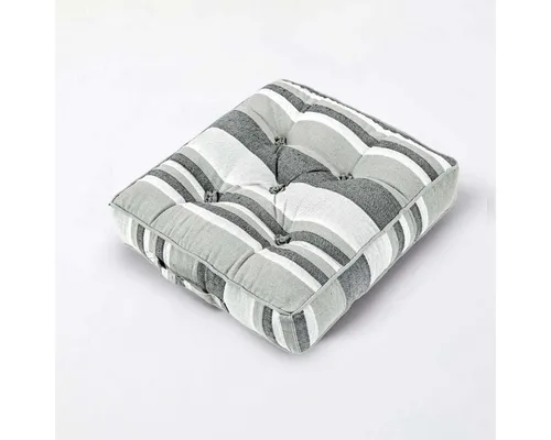 Homescapes Bodenkissen Sitzkissen Stuhlkissen Morocco grau weiß