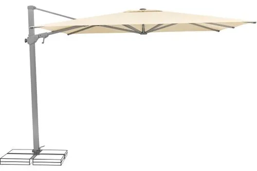 Suncomfort Sonnenschirm Varioflex beige 3x3m - Ampelschirm mit Kurbel - Sonnenschirm, 360° drehbar und kippbar, ideal für Garten oder Terrasse, sorgt für flexiblen Schatten bei jedem Wetter.