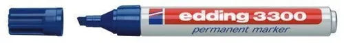 edding 3300 Permanentmarker - Blau - 10 Stifte - Marker & Filzstifte - Schnelltrocknend, wasserfest und wischfest für vielseitige Anwendungen auf verschiedenen Oberflächen.