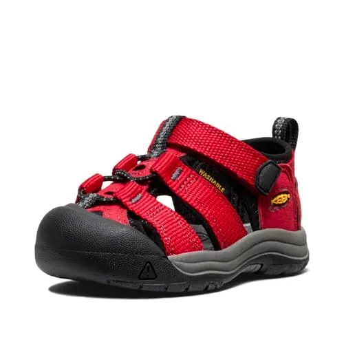 Keen Kids Newport H2 Sandale - Größe 25/26 in ribbon red/gargoyle - Wanderschuhe für Kinder, robust und abenteuerfest, mit praktischem Schnürzug für sicheren Halt und einfache Handhabung.