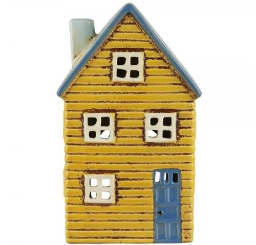 Ib Laursen Kerzenhalter Lichterhaus Thorshavn H18cm in gelb von Ib Laursens