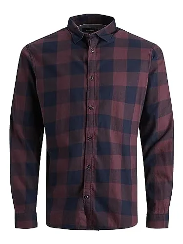 JACK&JONES Slim Fit Business Shirt - Herrenhemden aus weichem Twill, ideal für Business-Looks, mit schmalem Schnitt für eine elegante Silhouette und robuster Baumwollqualität.