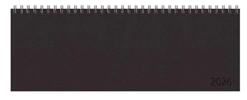 Tischkalender quer Professional Premium 2026 schwarz: 1 Woche 2 Seiten; Bürokalender mit edlem Hardcover; Tischquerkalender im Format: 29,8 x 10,5 cm