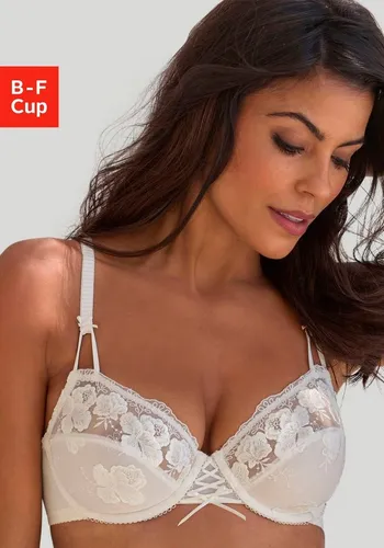 Nuance by Lascana Bügel-BH mit floraler Stickereispitze und edler Schnürung, Dessous