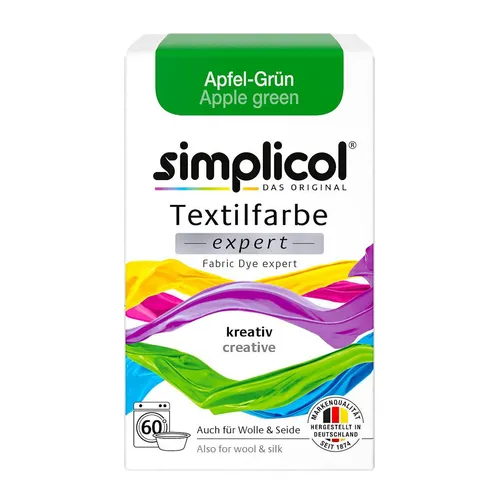 Simplicol Textilfarbe expert für kreatives Färben Apfel Grün