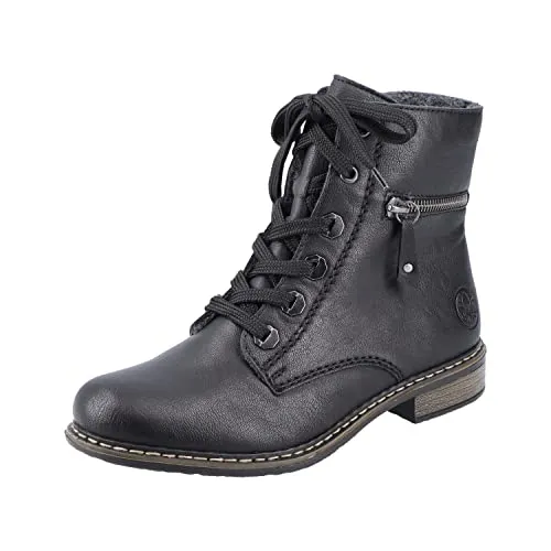 Rieker Damen Stiefeletten 71208 - Wanderschuhe mit Reißverschluss, bequem und ideal für lange Spaziergänge oder Ausflüge in der Natur.