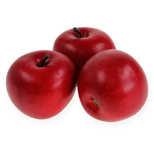Deko-Apfel Rot 6,5cm 12St Künstliche Früchte Weihnachtsdeko Herbstdeko, 12
