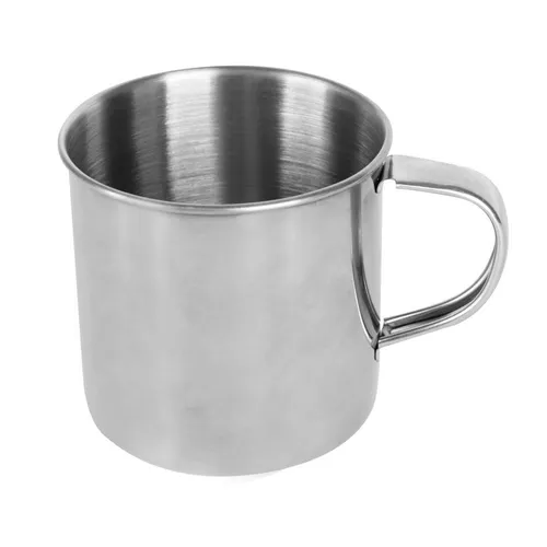 Mil-Tec Metallbecher für Kaffee oder Tee zum Camping 300 ml in silber von Mil-Tec