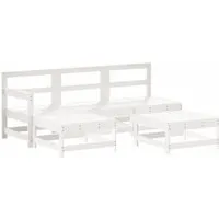vidaXL 5-tlg. Garten-Lounge-Set aus Kiefernholz - Gartenmöbel aus massivem Kiefernholz mit Latten-Design, ideal für gemütliche Stunden im Freien. Robuster Rahmen und rustikale Optik sorgen für Langlebigkeit und Stil.