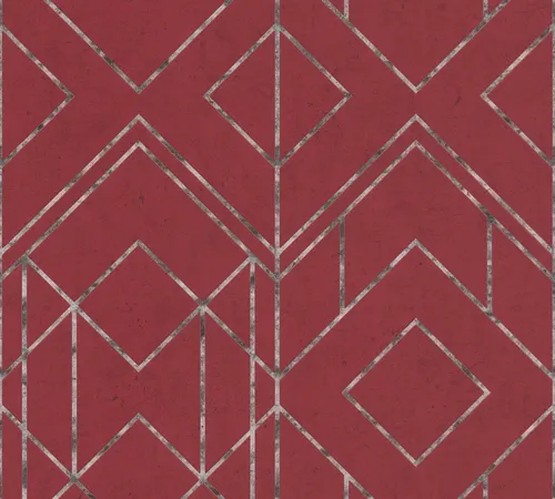Bricoflor Rote Vliestapete Geometrisch Art Deco in rot von Livingwalls