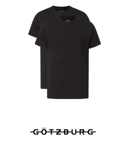 Götzburg - T Shirt - 2er Pack - Rundhals - schwarz - Größe 3XL / 9
