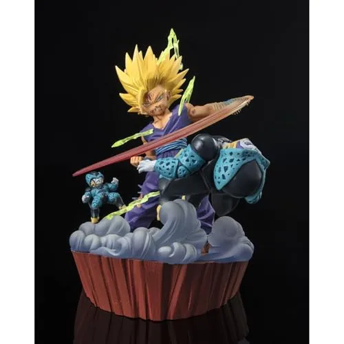 Dragon Ball FiguartsZERO Extra Battle PVC Statue Super Saiyan 2 Son Gohan - Spielfiguren, detailreiche 20 cm Statue aus der FiguartsZERO-Reihe mit beeindruckender Darstellung von Son Gohan in seiner Wut-Transformation.