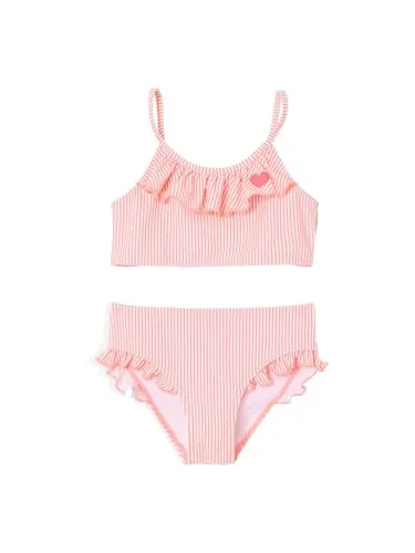 Produktbild Vertbaudet Mädchen Bikini mit Rüschen in Koralle 98/104