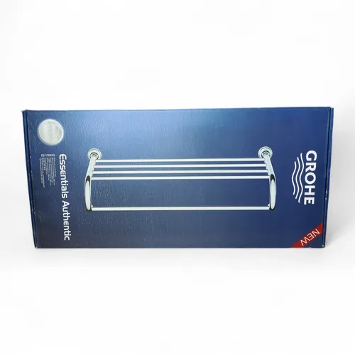 GROHE Essentials Authentic Multi-Badetuchhalter, 121x586x279mm, chrom (40660001) - Handtuchhalter mit elegantem Design, bietet Platz für mehrere Handtücher und optimiert den Raum in Ihrem Badezimmer.