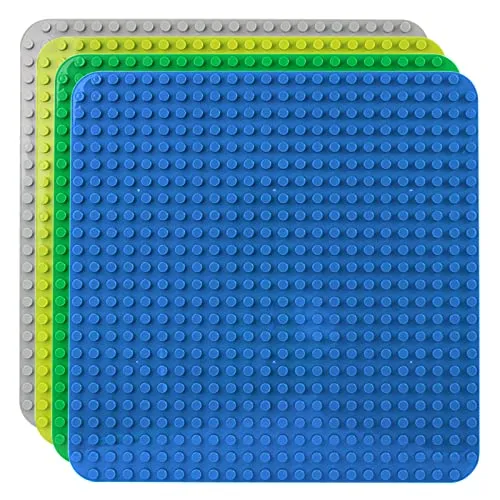 Große Bauplatte Kompatibel mit Duplo Platten,große Grundplatte,38 * 38cm Platten-Set für Kreatives Spielen, Lernspielzeug