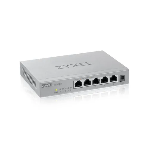 Zyxel MG-105 - 2,5G Multi-Gigabit Unmanaged Switch mit 5 Ports, sofortige Netzwerkgeschwindigkeit für Gaming und Home Entertainment ohne Verkabelungskosten