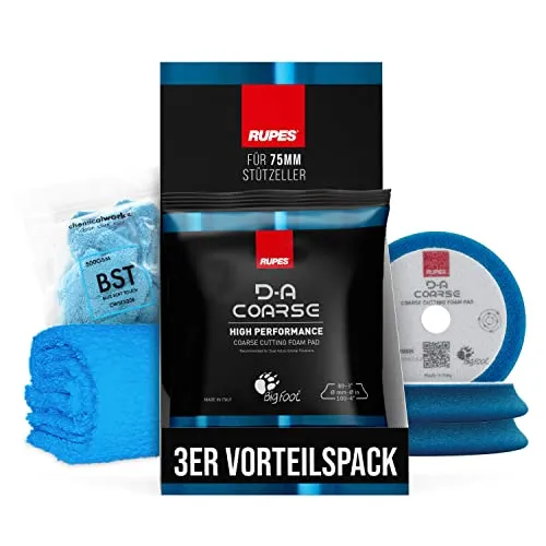 Polierpad Set: Rupes Bigfoot Polierschwamm für 75mm Stützteller