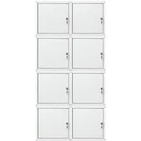 PROREGAL Mega Deal 8X Schließfachwürfel Cubic - Aufbewahrungsschränke - 8 Fächer für großen Stauraum, einfach abwaschbar und schnell in 15-20 Minuten aufgebaut.