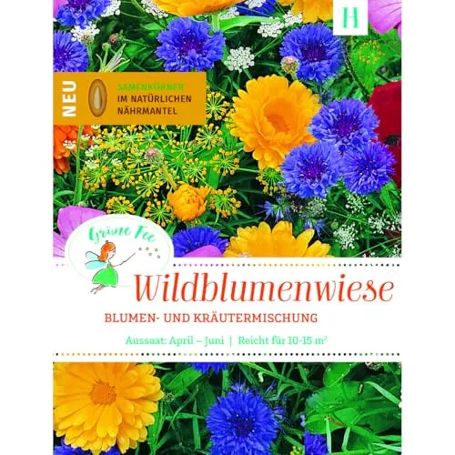 Grüne Fee - easySeed Wildblumenwiese Streuschachtel Blumenmischung Blumen- und Kräutermischung Samen - 19612