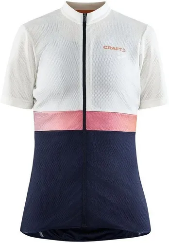 Craft Damen Fahrradtrikot Creme/Dunkelblau, Größe XS - Stylisches Craft Fahrradtrikot in Creme/Dunkelblau, Größe XS. Ideal für Outdoor-Aktivitäten, mit elastischem Material und hohem Feuchtigkeitstransport für optimalen Tragekomfort.