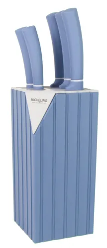 6-teiliger Messerblock mit Koch- und Gemüsemesser - Messerblöcke: Stilvoller 6-teiliger Messerblock mit ergonomischen Soft-Touch-Griffen für optimalen Halt und präzise Schnitte – ideal für alle Küchenbedürfnisse.