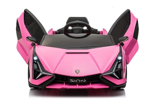 Lamborghini Sian Kinder Elektroauto 12V mit 2,4Ghz Fernbedienung Elektrofahrzeug Rosa