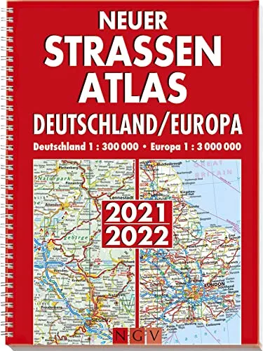 Neuer Straßenatlas Deutschland/Europa 2021/2022: Deutschland 1 : 300 000 . Europa 1 : 3 000 000