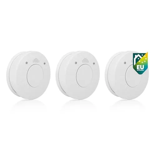 Smartwares 3er-Set Rauchmelder - 85 dB - 10 Jahre Lebensdauer - Rauchmelder für effektiven Brandschutz im ganzen Haus, ausgestattet mit optischen Sensoren und 10-Jahres-Batterie für zuverlässige Sicherheit.
