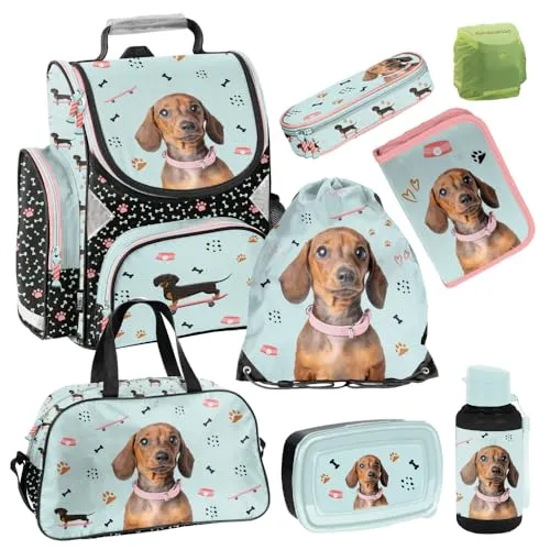 Familando Mädchen Schulranzen-Set Weenie Dog