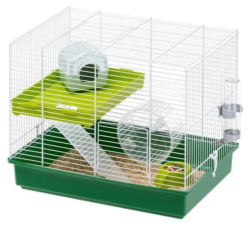 FERPLAST Gabbia Roditori HAMSTER DUO für Hamster, Metall mit Zubehör