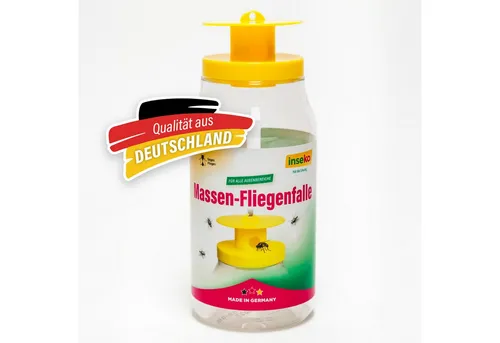 Inseko Insektenfalle 1x inseko Massen-Fliegenfalle I Biologische Fliegenfalle mit Lockstoff, für alle Außenbereiche