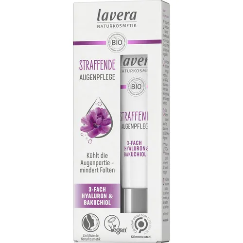 Lavera Straffende Augenpflege mit 3-fach Hyaluron & Bakuchiol 15 ml