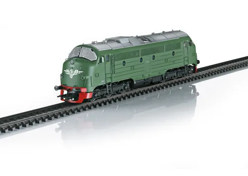 Märklin H0 39686 Diesellokomotive Di3 - Nohab - NSB mit Sound - Modelleisenbahnen, digitale Steuerung mit Licht- und Soundfunktion, ideal für detailverliebte Sammler und Modellbahner der Epoche III.