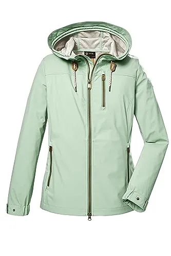 G.I.G.A. DX Damen Gs 24 Wmn Sftshll Jckt - Winddichte Softshelljacke mit Kapuze - Funktionsjacken, winddicht und wasserabweisend mit Wassersäule 8.000 mm, ideal für Outdoor-Aktivitäten und umweltfreundlich dank PFC-freier Herstellung.