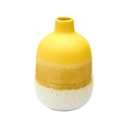 Sass & Belle Mojave Vase mit gelber Lackierung in gelb von Sass & Belle