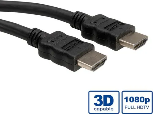 Roline HDMI Anschlusskabel 7.50m - Geschirmt für beste Signalübertragung - HDMI-Kabel für digitale HDTV Signale bis 340 MHz, ideal für 2K Auflösung und zukunftssichere 3D-Systeme. Halogenfrei, flammwidrig und raucharme Eigenschaften.