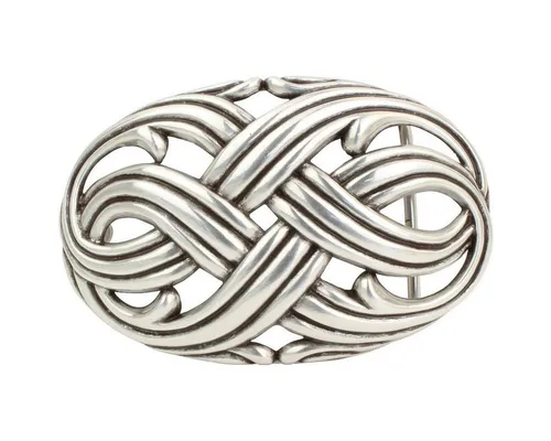 BELTINGER Gürtelschnalle Aversa 4,0 cm in silber von BELTINGER