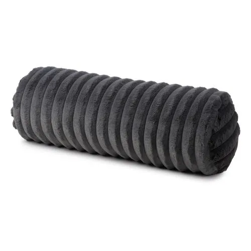 Gözze Kissenrolle - Anthrazit - 20 x 60 cm - Stylische Kissenrolle in anthrazit mit Reißverschluss, aus pflegeleichtem Polyester in trendiger Breitcordoptik, ideal für gemütliche Wohnräume.